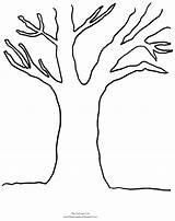 Tree Coloring Pages Leaves Winter Roots Trees Kids Printable Fall Coloriage Without Drawing Arbre Template Imprimer Christmas Simple Dessin Crafts sketch template
