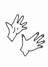 Hands Coloring Large sketch template