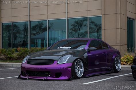 purple infiniti  coupe  carbon fiber fenders benlevycom