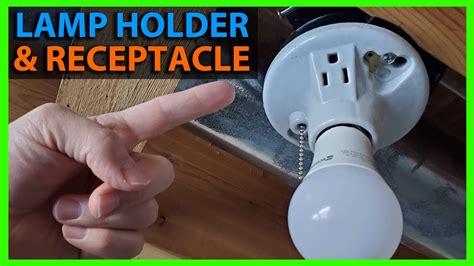 install  light   outlet porcelain lamp holder grounded receptacle youtube