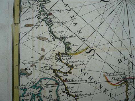 carte de la mer baltique contenant les bancs isles  costes comprises entre  isle de zelande