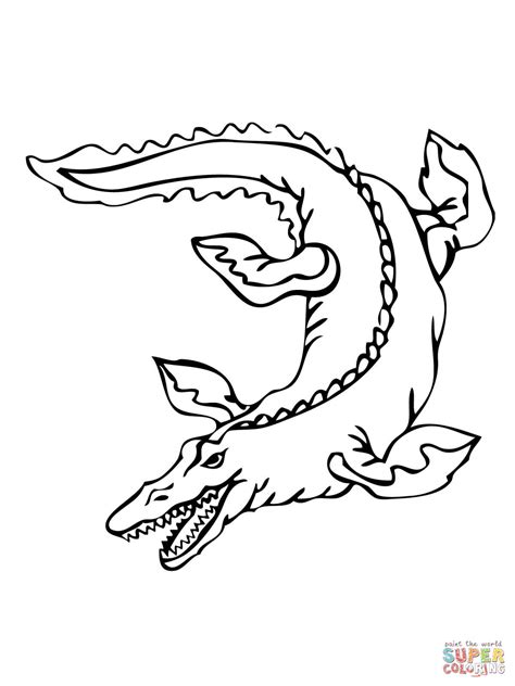 mosasaurus coloring pages coloring home