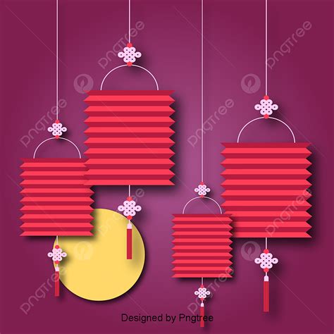 mid autumn festival vector hd png images cartoon paper cut style mid