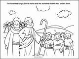 Israelites Moses Praying Worksheet Faith Complain sketch template