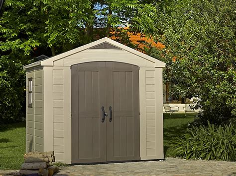 Keter Factor 8x6 Apex Beige Plastic Shed With Floor Diy At Bandq