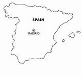 Spagna Spanien Landkarte Nazioni Landkarten Disegnidacoloraregratis Geografie Malvorlage Kategorien Gratismalvorlagen sketch template