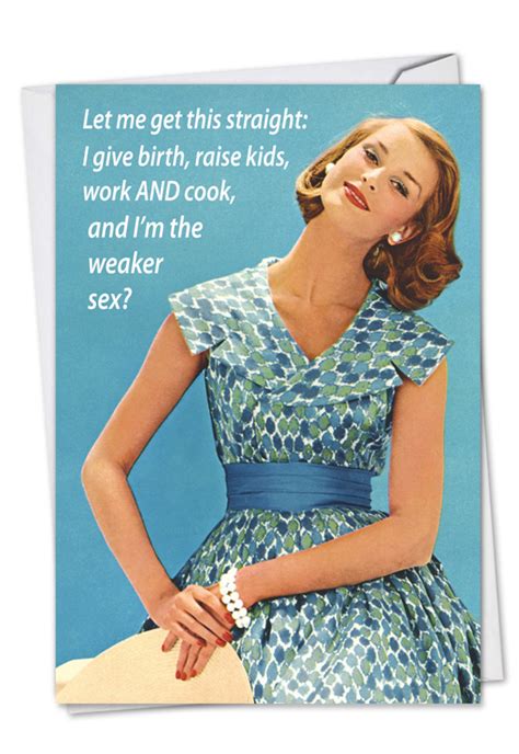 the weaker sex funny mother s day greeting card