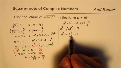 find square root  complex number youtube