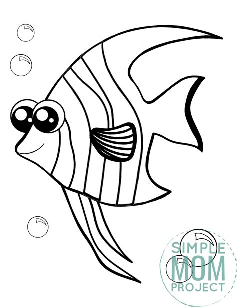 printable angelfish coloring page simple mom project