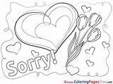 Sorry Coloring Pages Heart Sheet Color Cards Printable Getcolorings Sheets sketch template
