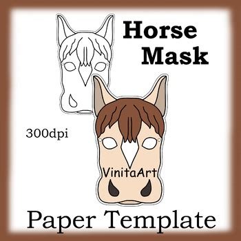 horse mask paper mask template animal mask paper mask template