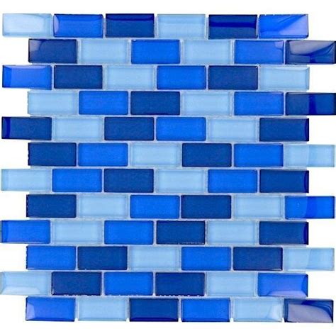 Glass Mosaic Tile Navy Blue Blend 1 X 2 Mineral Tiles
