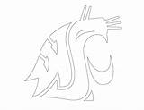 Coloring Washington State Pages Wsu Cougars Logo Cougar Outline Pumpkin Coug University Template Sketch Twitter Pullman Printable sketch template