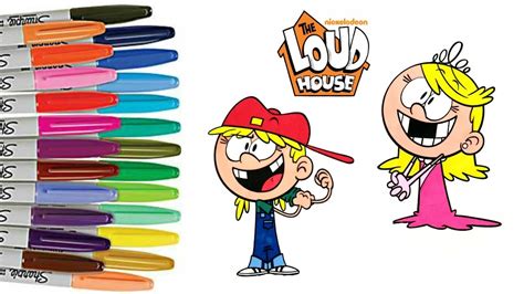 The Loud House Coloring Book Twins Lola And Lana How To