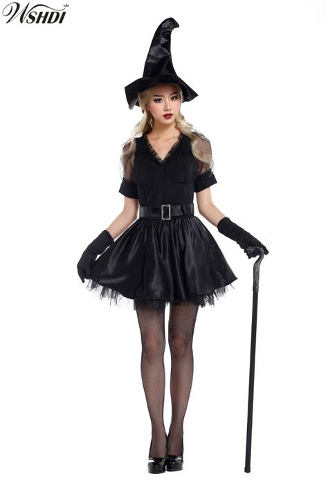 deluxe women sexy black witch costume adult halloween