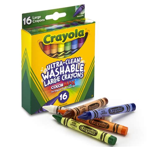 crayola large washable crayons  colors  box set   boxes