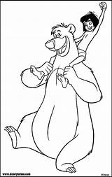 Jungle Baloo Book Coloring Pages Mowgli Disney Printable Color Kids Drawing Cartoon Sheets Characters Henry Story Printables Boy Prints Visit sketch template