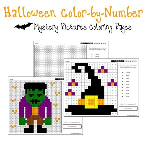 halloween coloring pages color  number printables worksheets