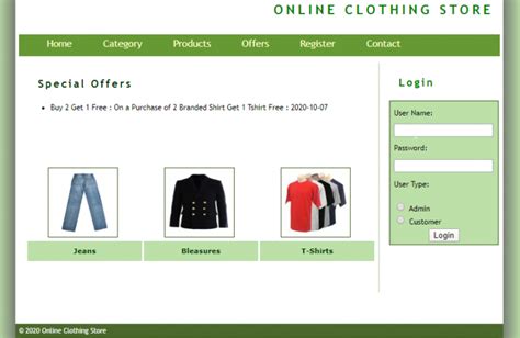 clothing store  php  source code sourcecodester