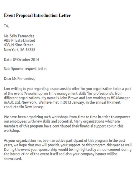 proposal letter format samples   ms word pages
