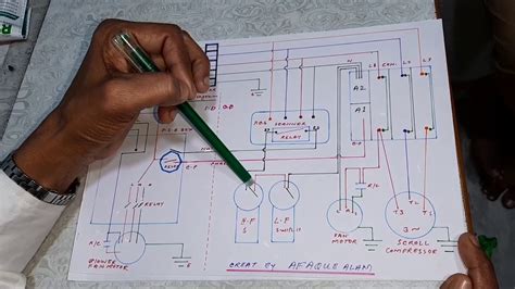phase air conditioner wiring diagram  lphp connection cassate ac youtube