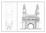 Charminar Sketch Paintingvalley Sketches Monuments sketch template