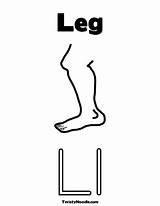 Coloring Leg Legs Template Bones Cursive Pages Twistynoodle Change sketch template