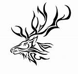 Elk Coloring Pages Clipart Head Outline Clipartbest Imagixs Tribal Tattoo Deer Skull sketch template