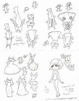 Paper Dolls Missy Miss Cards sketch template