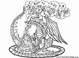 Dragon Coloring Pages Detailed Evil Sprite Christmas Winter Fantasy Getdrawings Realistic Getcolorings Selina Fenech Color Adult Printable Adults Popular sketch template