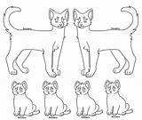 F2u Base Cat Family Paint Ms Bases Friendly Warriors Deviantart Adoptable sketch template