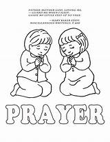 Praying Preschool Hears Comprehension Coloringhome Prayers Lords sketch template