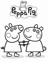 Peppa Pig Coloring Pages Nick Jr Drawing Print Colouring Pigs Kids Getdrawings sketch template