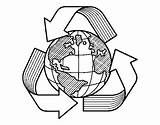 Reciclaje Reciclagem Riciclaggio Disegno Recyclage Colorear Ambiente Meio Natureza sketch template