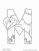 Alphabet Dinosaur Dino Pages Letters Coloring Printable Letter Template Dinosaurs Crafts Education Printables Choose Board Party Kids Outline sketch template