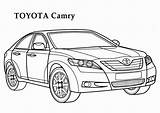 Coloring Pages Toyota Camry Cars Printable Car Factory Colouring Hero Colorine Corolla Derby Color Tacoma Drawing Sketch Template Print Demolition sketch template