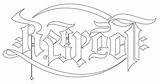 Ambigram Loyalty Respect Alphabet Chicano sketch template
