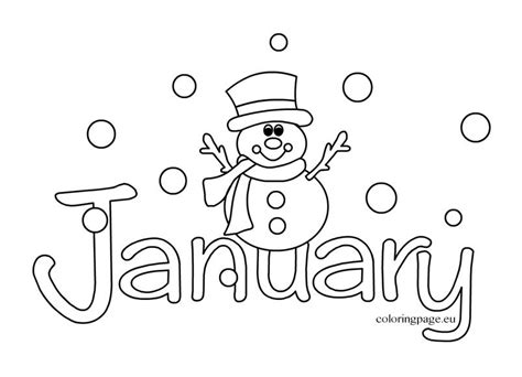 coloring pages  january