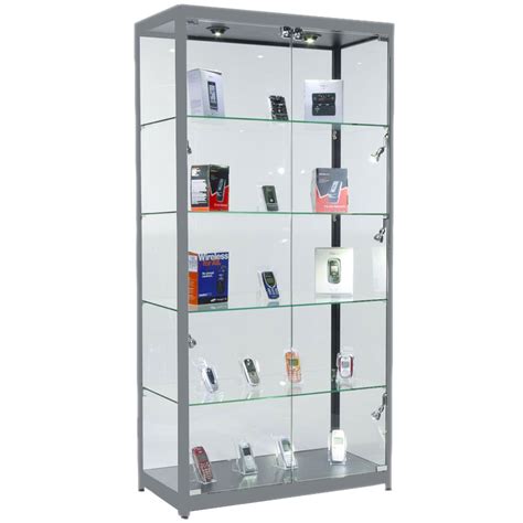Aluminium And Glass Shop Display Cabinet Large Shop Fittings Supplies