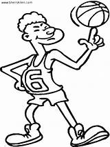 Basketball Coloring Pages Ball Sherriallen Sports sketch template