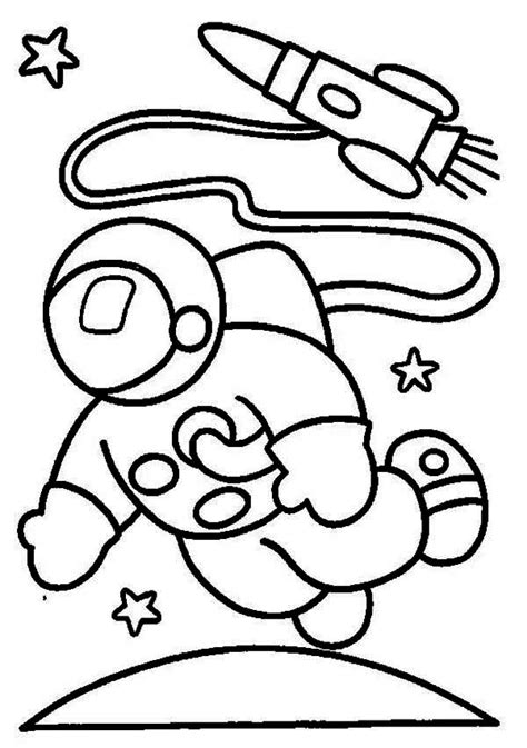 astronaut   moon orbit coloring page  print