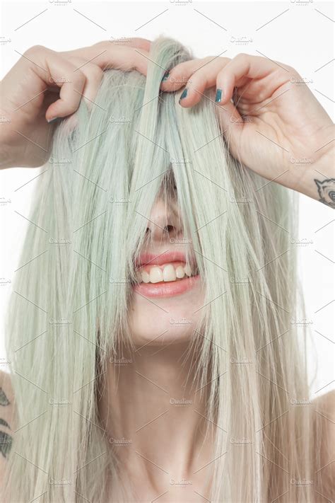 woman covering face  hair high quality people images creative