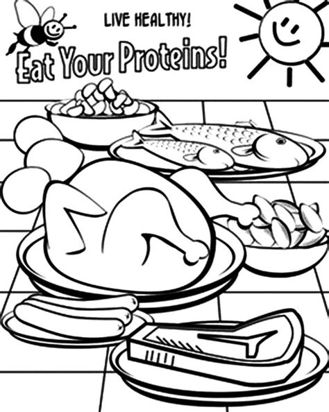 list  eating healthy food coloring pages list  eating healthy food
