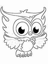 Coloring Owl Pages Cute Kids Baby Owls Printable Print Sheets Animals Color Monster High Children Drawing Drawings Simple Kindergarten Books sketch template