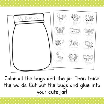 bug jar art  writing activity  simply schoolgirl tpt