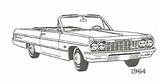 Coloring Impala Chevrolet Book Classic Chevy Pages Drawing 64 1964 Air Bel Convertible Drawings Early Template Lowrider Corvette Sketch Designlooter sketch template