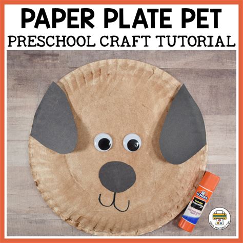 paper plate pet craft tutorial pre  printable fun