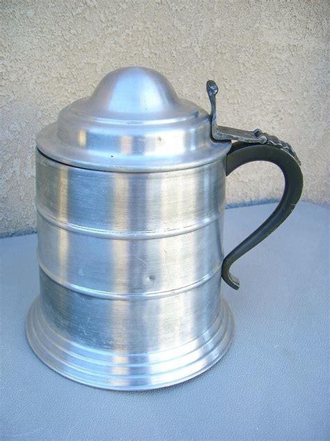vintage pewtertone olde tankardware ice bucket