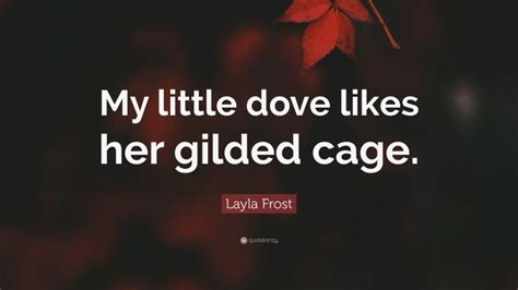 Layla Frost Quote “my Little Dove Likes Her Gilded Cage ”