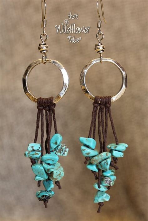 turquoise string earrings turquoise earrings  thatwildflowervibe